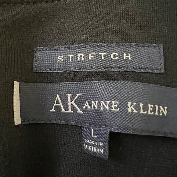 Anne Klein Womens Black Deep V Neck Dress Pockets Sleeveless Stretch size Large - Picture 9 of 12